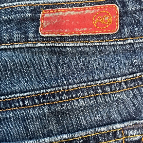 AG Adriano Goldschmied The Capri Blue Denim Cropped Jeans Non Distressed Size 30 - Picture 5 of 11